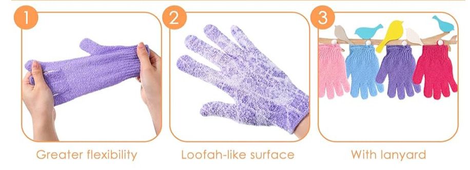 Body Exfoliating Gloves Avialuxe