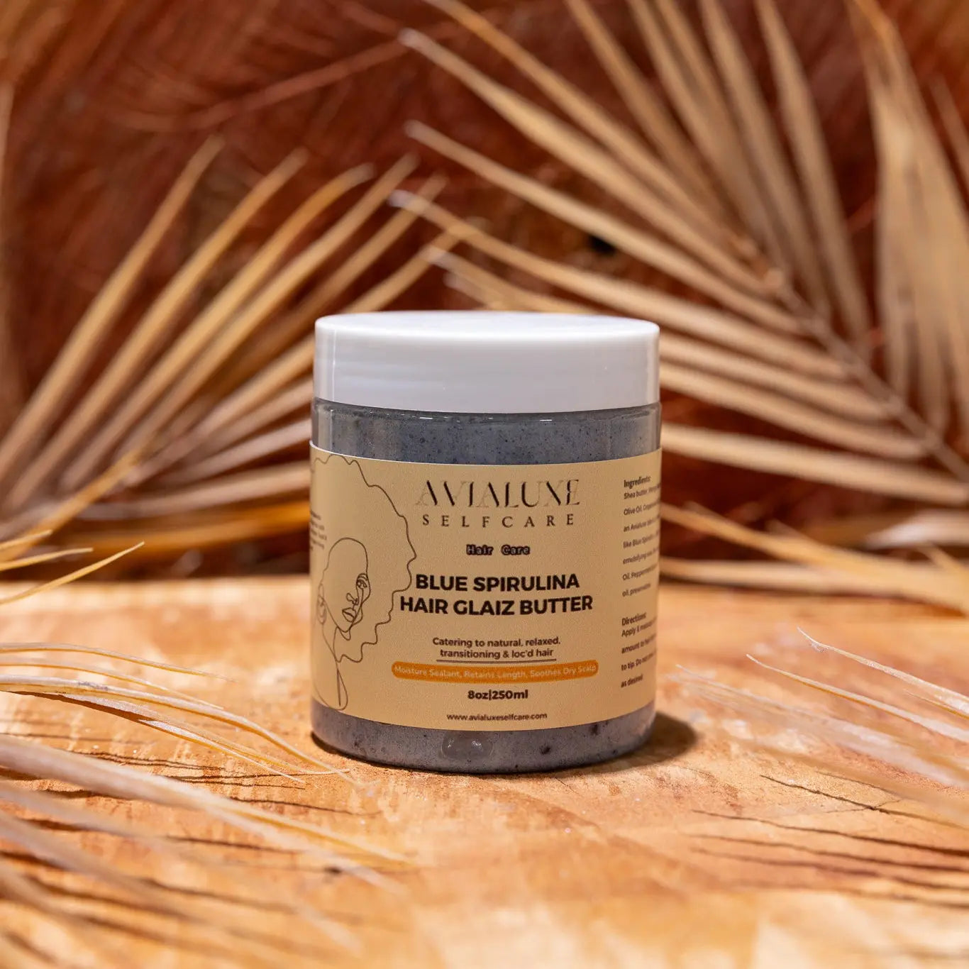 Blue Spirulina Hair Glaiz Butter Avialuxe